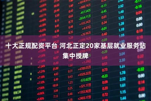 十大正规配资平台 河北正定20家基层就业服务站集中授牌